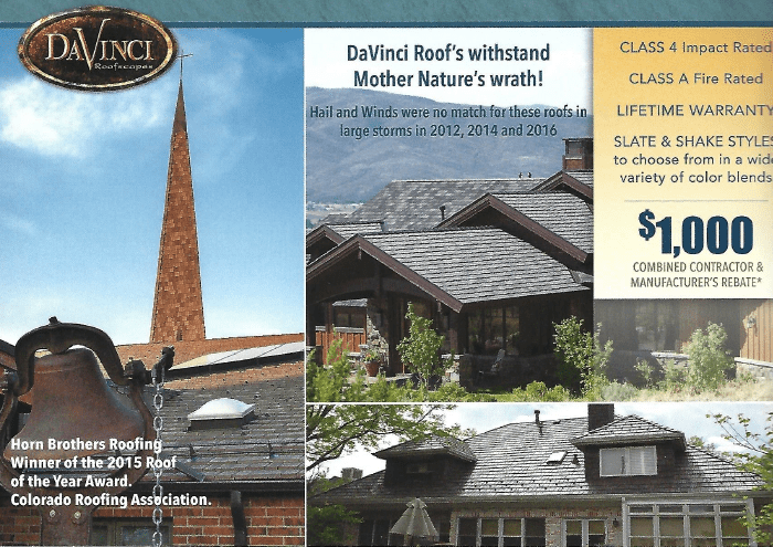 Trusted davinci roofing contractor in colorado