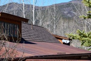 The top of a roof