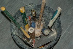 roof repair image showing roofing tools