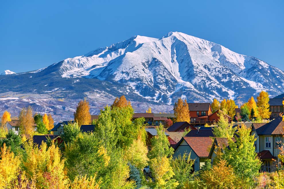 Residential neighborhood in colorado at autumn | horn brothers roofing Denver roofing